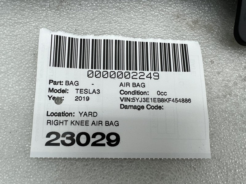 ⭕ 17-23 Tesla Model Y 3 Right Knee Airbag Passenger Safety Module 1077