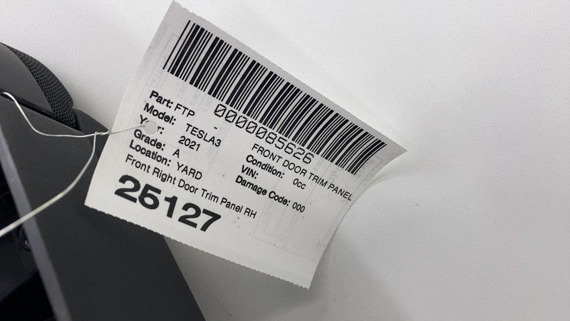 ⭕ 21-23 Tesla Model 3 Front Passenger Side Interior Door Panel Trim Card Right