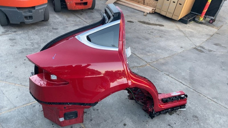 2016-2020 Tesla Model X Rear Right Quarter Fender Frame Panel Cutout RH Red PPMR