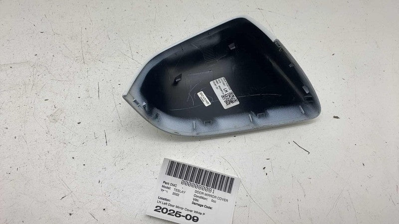 ⭕ 20-24 Model Y MY Left Door Mirror Skull Cap Cover LH White - PPSW 14
