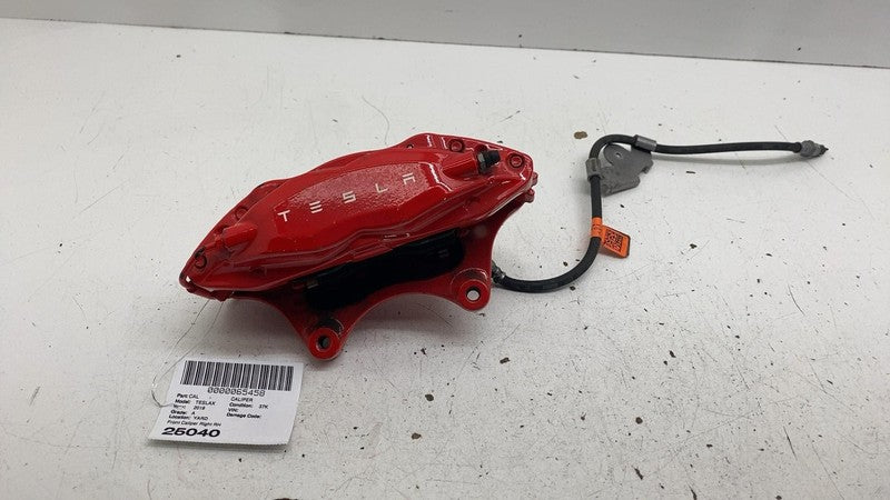 ⭕2016-2020 Tesla Model X Front Caliper w/ Brake Hose Line Right Red 10