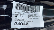 ⭕ 17-20 Tesla Model 3 Rear Right Quarter Panel Structural Frame Cut Black PBSB