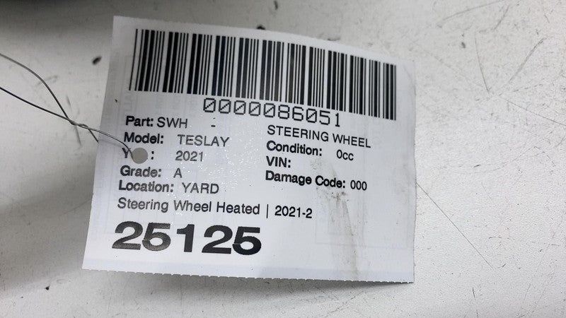 ⭕ 2020-2024 Tesla Model Y Steering Wheel Leather Black Heated OEM 1490