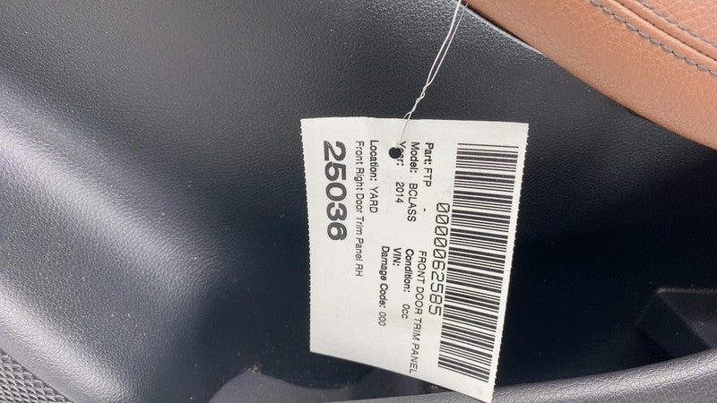 ⭕ 14-17 Mercedes-Benz B-Class Front Passenger Door Panel Trim Cover Brown Right