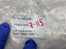 16-20 Tesla Model S Front Left Wheel Arch Fender Liner Splash Guard 1063693-00-D