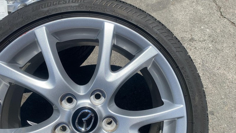 9965277070 ⭕ 13-15 Mazda MX-5 Miata Set of 4 17" Wheel Rim (5 Y Spoke) w/ Tire 9965277070