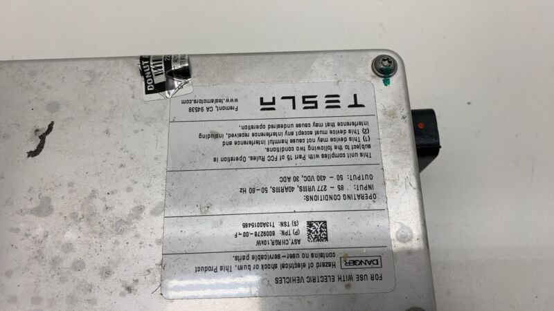 6009278 00 F 2012 2013 2014 2015 Tesla Model S MS High Voltage HV Onboard Charger Module 10KW
