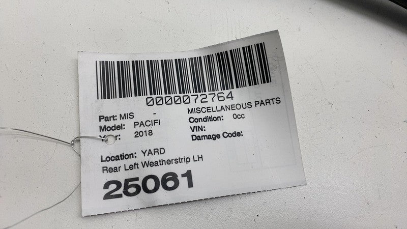 ⭕2017-2025 Chrysler Pacifica Rear Left Door Body Weatherstrip Rubber Seal LH OEM
