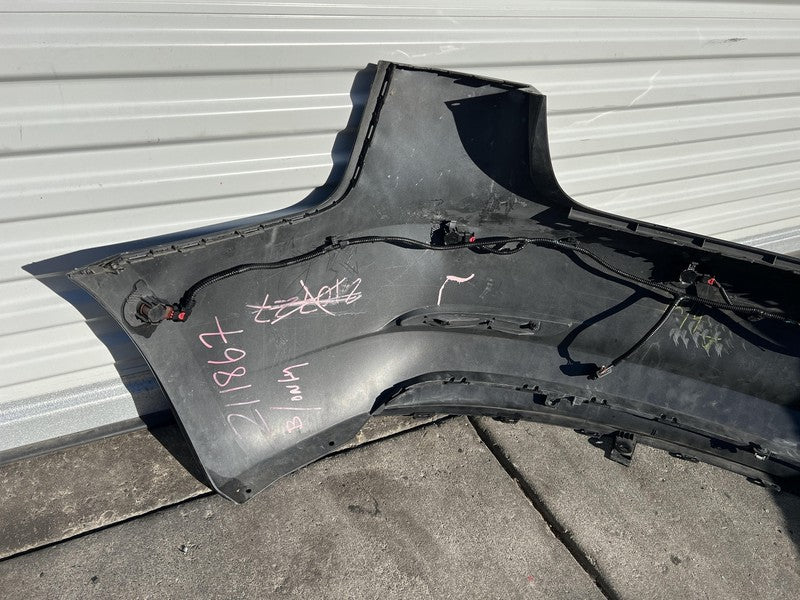 ⭕ 2017-2022 Tesla Model 3 Rear Bumper + Valance Park Sensor & Harness Black PBSB