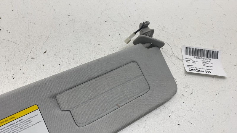 ⭕ 17-23 Tesla Model 3 Front Passenger Side Windshield Sun Visor Sunvis