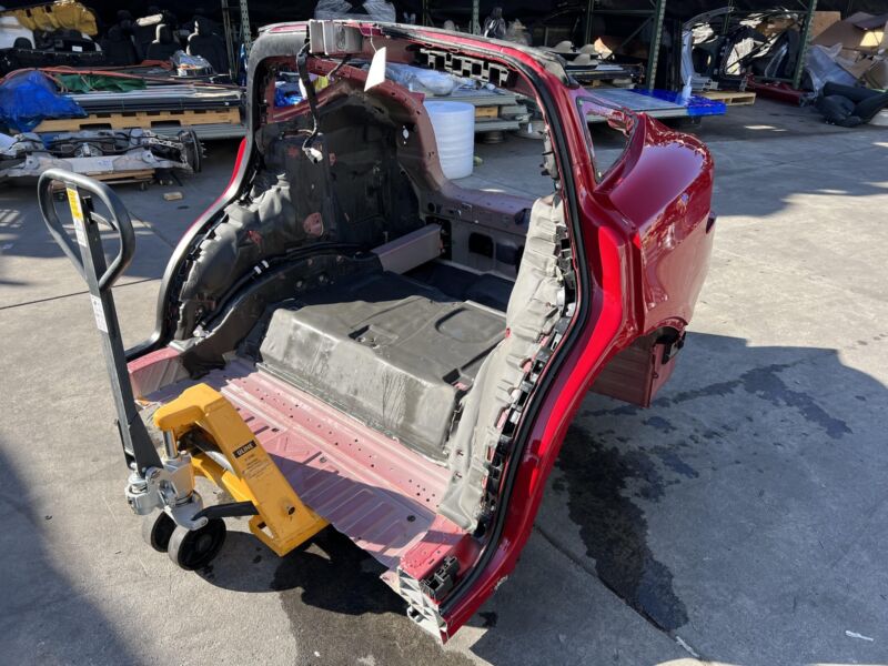 2016-2020 Tesla Model X MX Rear Quarter Panel Structural Frame Cutout Red - PPMR