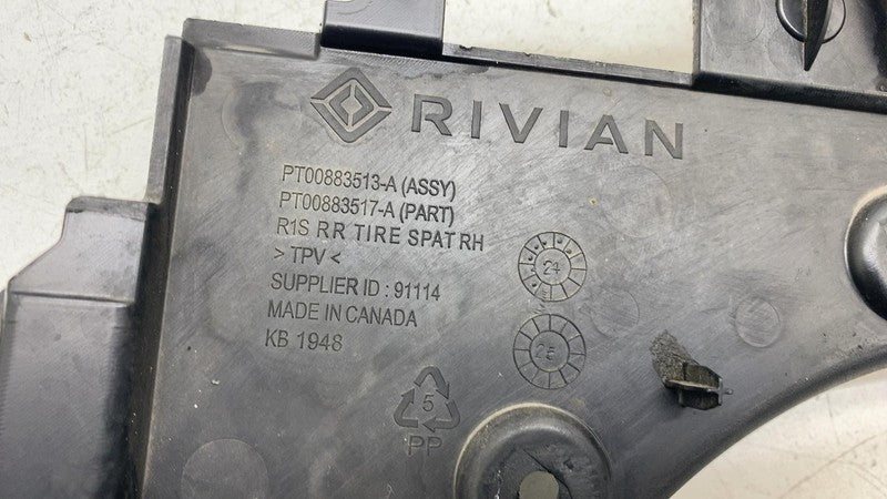 PT00883513A ⭕ 2025 Rivian R1S Rear Passenger Side Tire Spat Trim Cover Right RH PT00883513-A