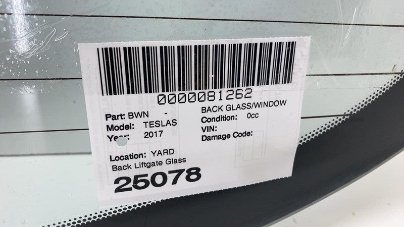 ⭕ 12-17 Tesla Model S Rear Back Tailgate Liftgate Trunk Lid Glass 6005