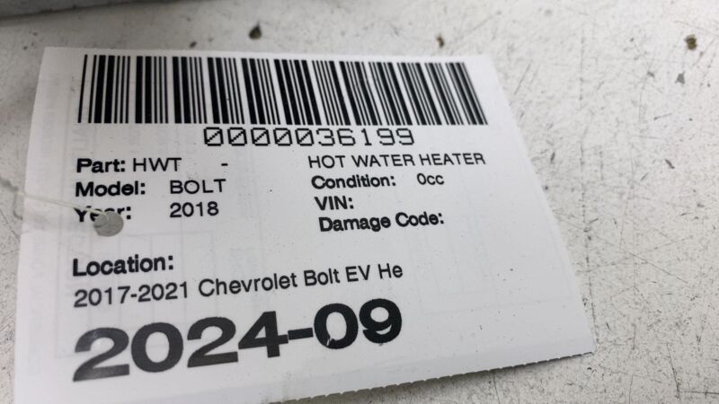 42597802 ⭕ 2017-2021 Chevrolet Chevy Bolt EV High Voltage Hot Water Heater Cool 42597802