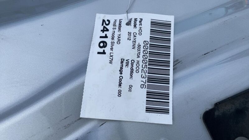 2011-2014 Porsche Cayenne Front Bonnet Hood Shell Panel Cover Assy Silver - LX7W