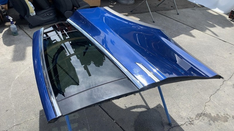 ⭕ 16-24 Tesla Model X Rear Left Falcon Door Shell Panel Blue - PPSB 10