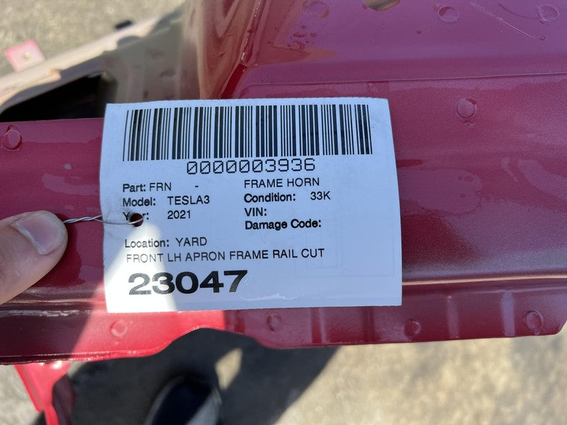 2021-2023 Tesla Model 3 M3 Front Left Quarter Panel Apron Cut Out Fram