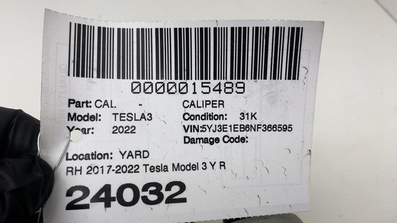 ⭕ 2017-2025 Tesla Model 3 Rear Right Caliper + Brake Hose Line BASE 10