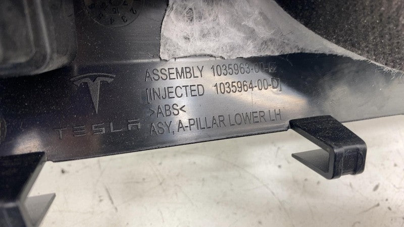 ⭕ 16-20 Tesla Model X MX Front Left Lower A-Pillar Cover Trim Panel 10