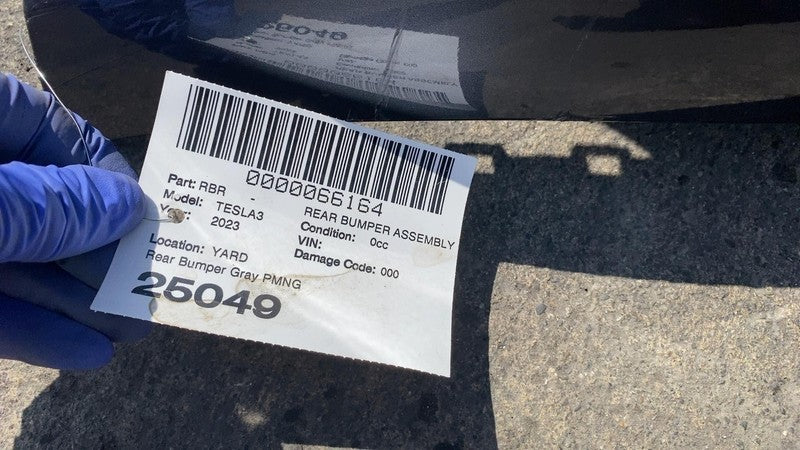 ⭕ 2023 Tesla Model 3 M3 Rear Bumper Cover Assy (No Park Sensor) Gray -