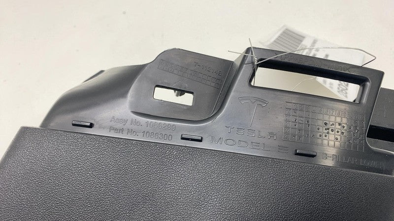 108629900L 2017-2023 Tesla Model 3 Passenger Side B-Pillar Lower Trim Cover Panel Right OEM