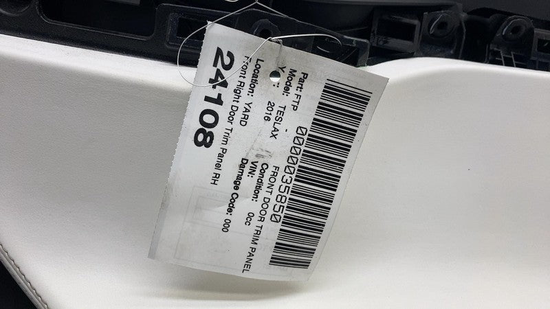 ⭕ 16-20 Tesla Model X Front Passenger Side Door Panel Trim Card Right Assembly