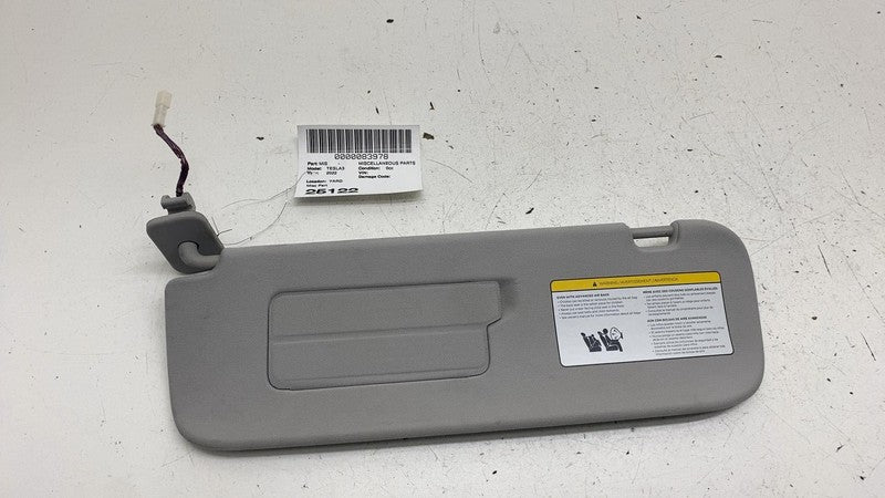 ⭕ 17-23 Tesla Model 3 M3 Front Driver Side Windshield Sun Visor Sunvis