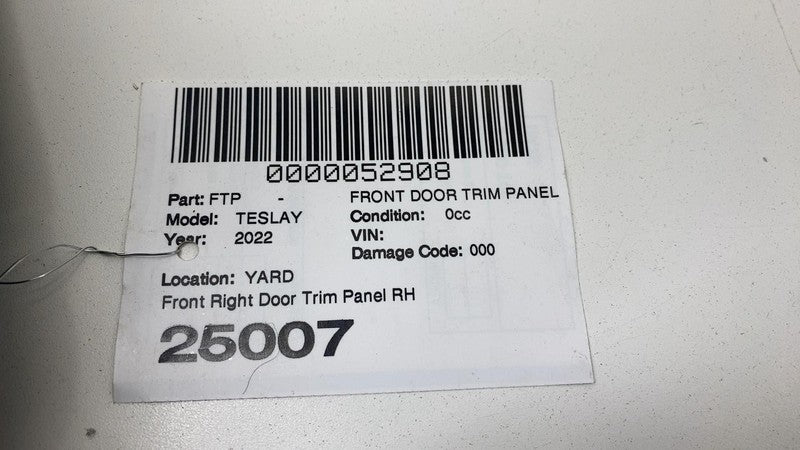 1498461-00-A ⭕ 20-24 Model Y MY Front Passenger Door Panel Trim Card Cover Right 1497295-92-C