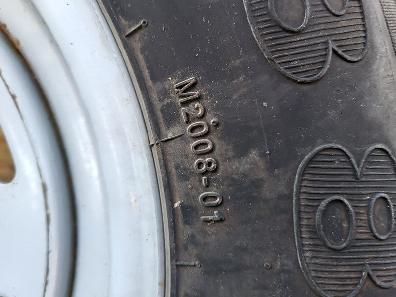 ⭕ Radial Trailer 13" Wheel Rim 13x4.5 w/ Tire ST185/80 H188ST 8-Spoke White x2