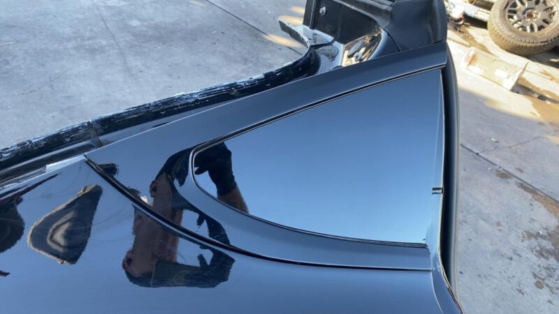 ⭕ 2021-2024 Tesla Model X Rear Passenger Quarter Panel Cutout Right Black - PBSB