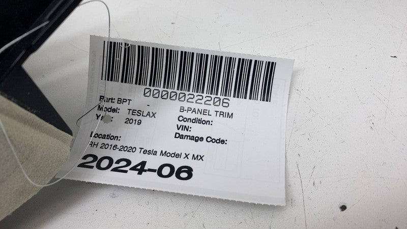 103595407H ⭕ 2016-2020 Tesla Model X Right B-Pillar Lower Trim Cover Panel OEM 1035954-07-H