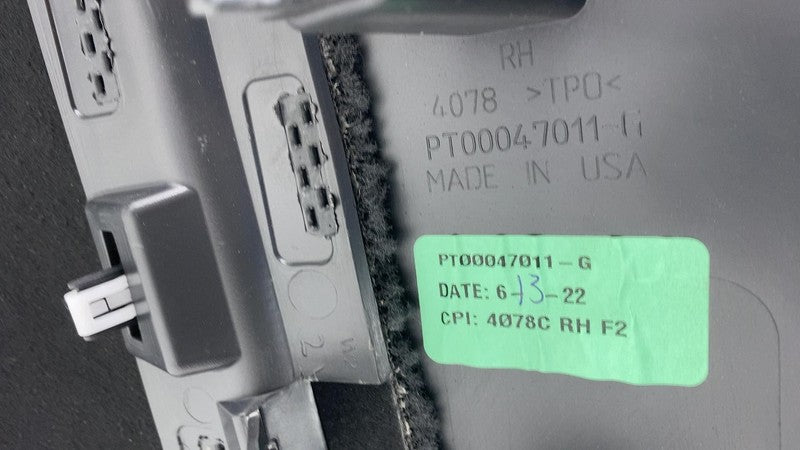 PT00003451K 2022-2024 Rivian R1S Rear Right Quarter Trim Cover Arm Rest Panel Cup Holder SUV