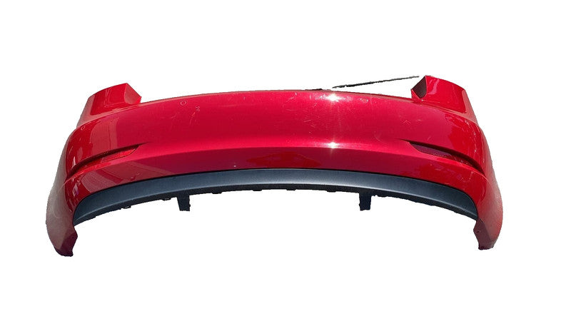 ⭕ 2017-2022 Tesla Model 3 Rear Bumper Cover w/ Park Sensor & Harness Red - PPMR