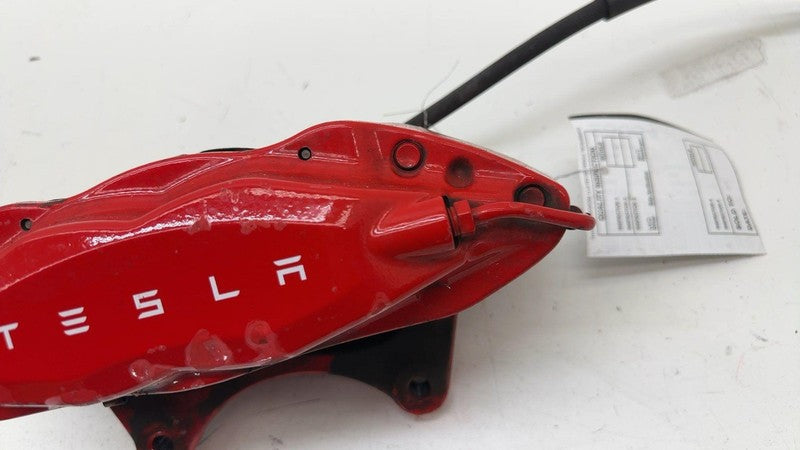 ⭕ 2012-2020 Tesla Model S Front Driver Side Caliper Red w/ Brake Hose 