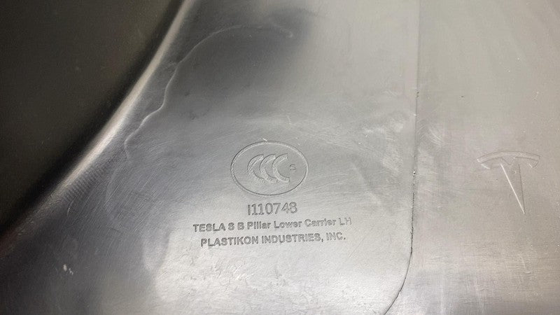 ⭕ 12-20 Model S Driver Side B-Pillar Lower Trim Cover Panel Left LH 10