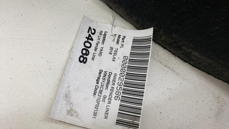 ⭕ 2016-2020 Tesla Model X Rear Left Inner Fender Wheel Liner Splash Guard Shield