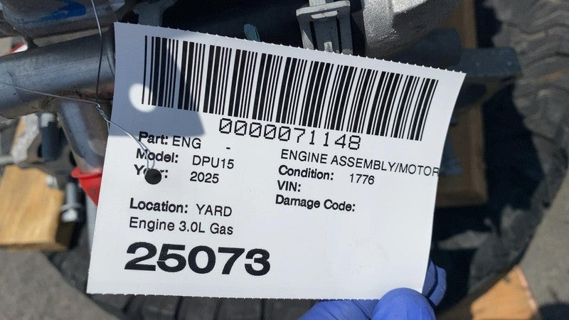 ⭕ 2025 Ram 1500 Truck Pickup 3.0L L6 Gas Engine Assembly 1.7k Miles 68