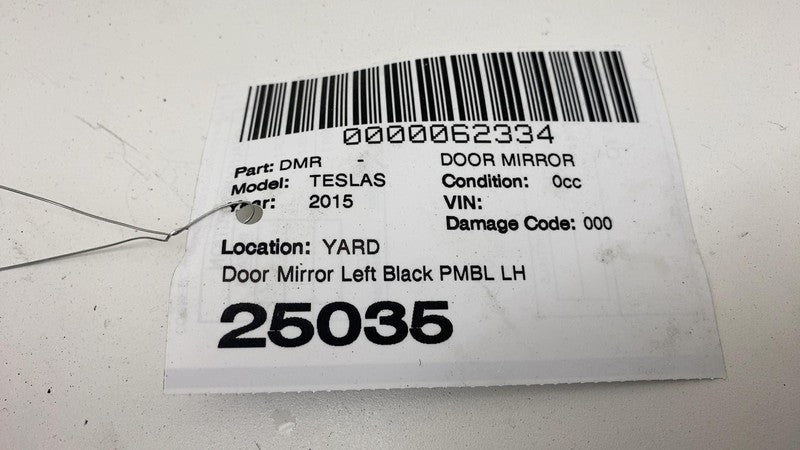 ⭕ 12-15 Model S Front Left Exterior View Door Mirror Black - PMBL 1041