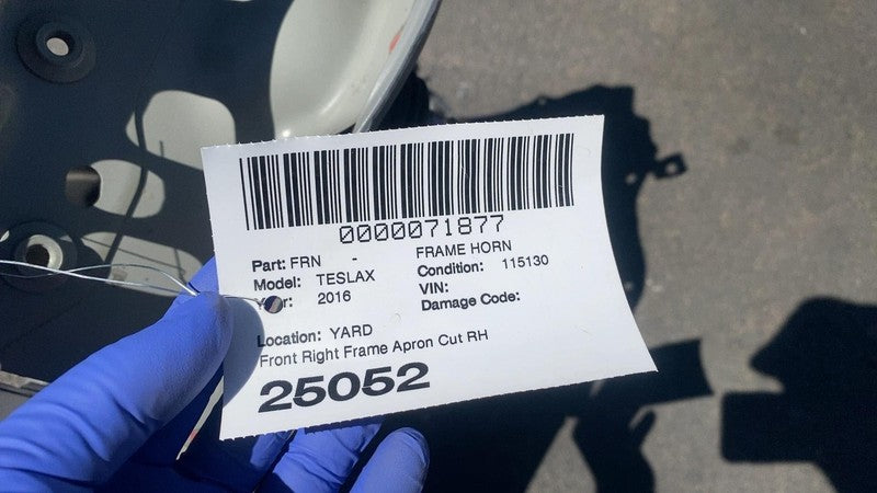 ⭕ 2016-2020 Model X Front Body Inner Panel Shock Tower Apron Cut Right