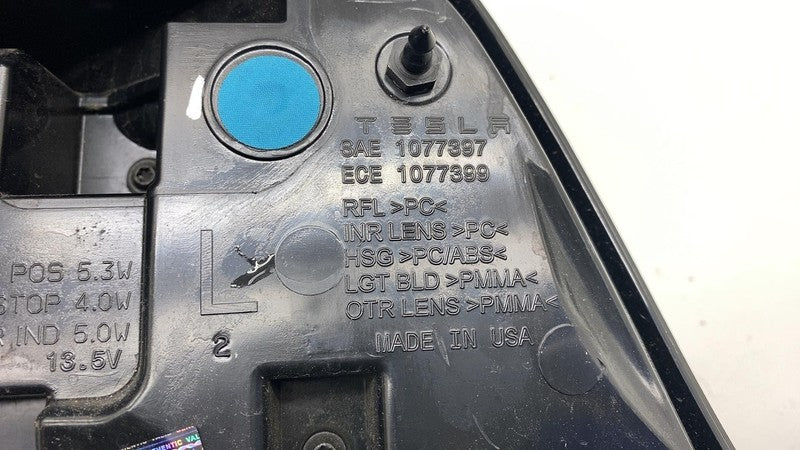 2017-2023 Tesla Model 3 Rear Driver Side Exterior Taillight Outer Tail