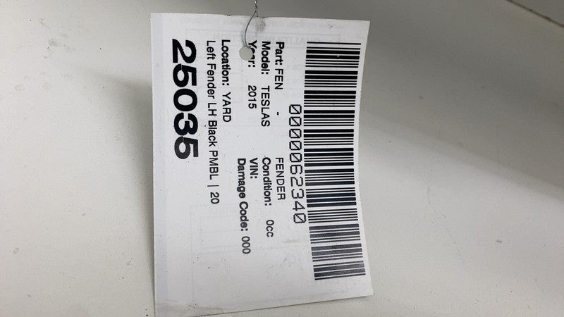 ⭕ 2012-2020 Tesla Model S Front Driver Side Fender Shell Panel Left Black - PMBL