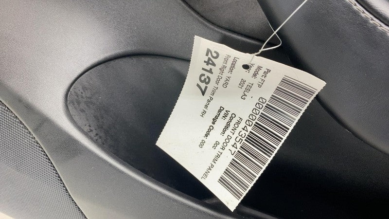 1593863-00-A ⭕ 21-23 Tesla Model 3 Front Passenger Side Interior Door Panel Trim Card Right