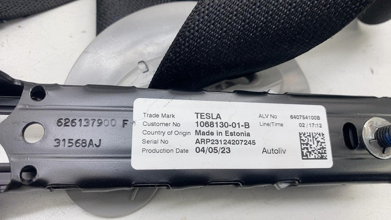 108127901H ⭕ 2017-2023 Tesla Model 3 Front Right 1st Row Seat Belt & Retractor 1081279-01-H