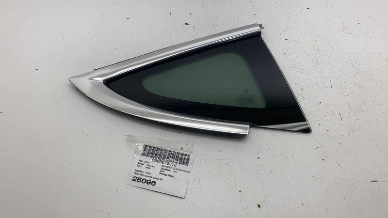 108070600H ⭕ 2017-2020 Tesla Model 3 Rear Right Quarter Fixed Window Glass RH 1080706-00-H