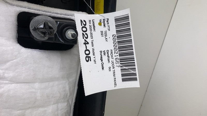 1498461-00-A ⭕ 2020-2023 Model Y Front Passenger Side Door Panel Trim Card Right 1498461-00-A