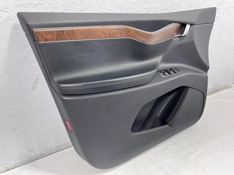 ⭕ 16-20 Model X Front Left Door Panel Trim Card Cover w/ Molding LH 10