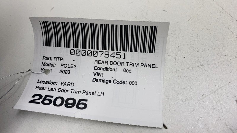 31696443 ⭕ 21-24 Polestar 2 Rear Left Interior Door Panel Trim Card Cover Black 31696443