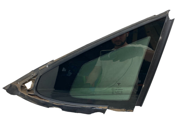 ⭕ 12-20 Tesla Model S MS Rear Passenger Side Quarter Window Glass Right Assembly