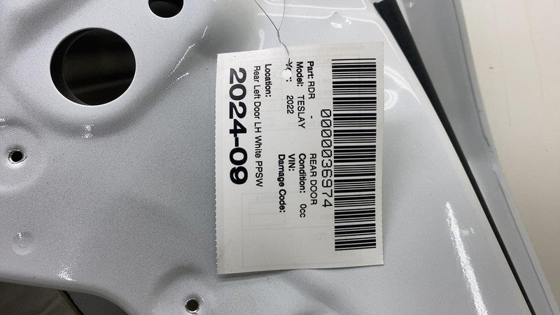1493561-EC-A ❇️ 20-24 Tesla Model Y MY Rear Driver Side Door Shell Panel Left OEM White PPSW