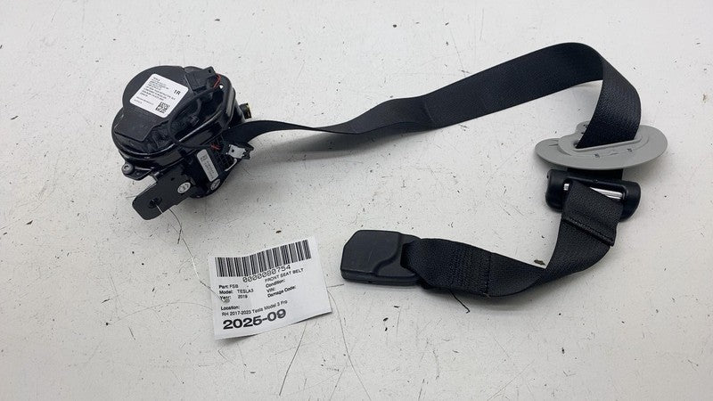 108127901F ⭕ 2017-2023 Tesla Model 3 Front Right 1st Row Seat Belt & Retractor 1081279-01-F